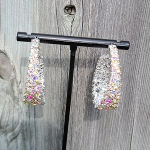 Iridescent Hoop Earrings